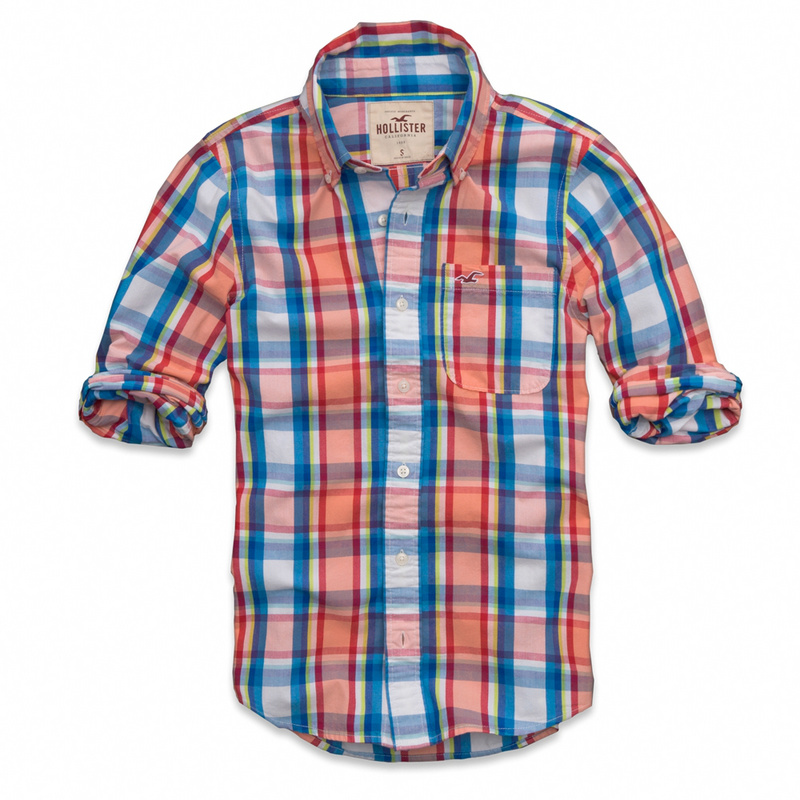 Hollister Hombres Pura Algodón Camisa HCO4539